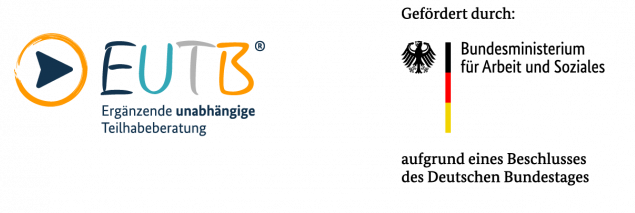 EUTB Logo und Kurzinformation Förderung Bund als Logo